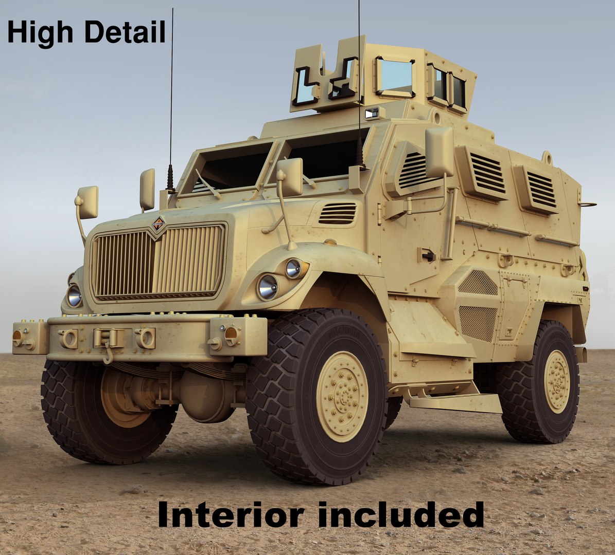 3d Maxxpro Mrap Vehicle Model