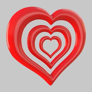 Heart icon v07 3D model
