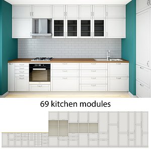 modern kitchen 3D