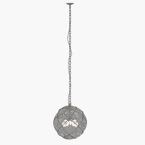 Mercury Glass Geodesic Dome Pendant Light
