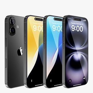 iPhone 16 Black 3D model
