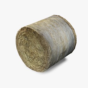 Hay Bale Round Low-poly PBR 3D model