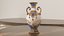 3D-Modell einer königsblauen und goldenen Vase (Low-Poly-Modell)