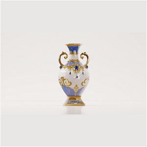 Royal Blue Gold Vase low-poly 3d model