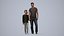 Basics0181 - A set containing 5 models of male and female adults walking in casual attire in public