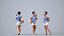 Basics0181 - A set containing 5 models of male and female adults walking in casual attire in public