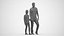Basics0181 - A set containing 5 models of male and female adults walking in casual attire in public