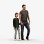 Basics0181 - A set containing 5 models of male and female adults walking in casual attire in public