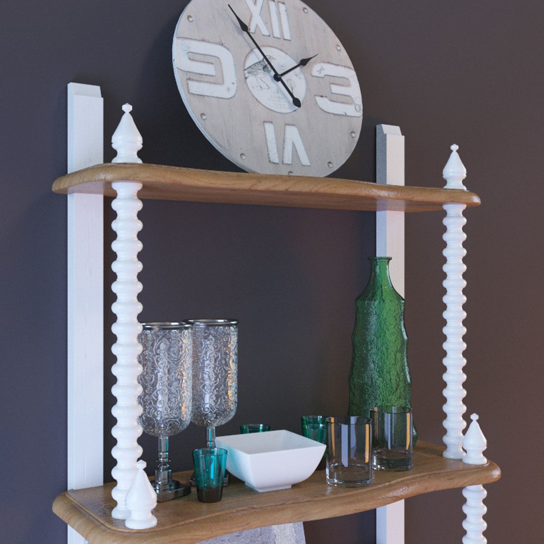 3d bookcase stand clock