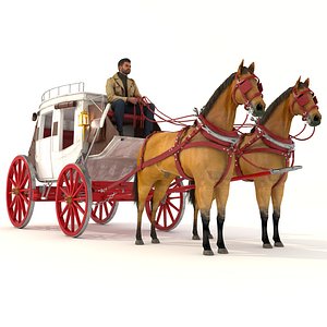 Horse Carriage 2 - 4K model