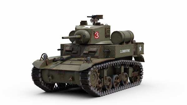 M3A1 Stuart Tank 3D - TurboSquid 1893323