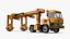 3D Terminal Container Carrier Truck Yellow Rigged model