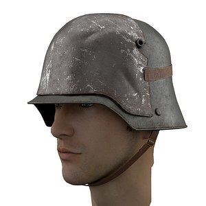 German Helmet WWI Stahlhelm M1916 with plate