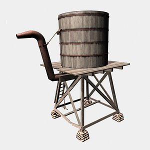 old water tower 3d model