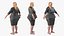 Plus-Size-Frau im schwarzen Lederkleid für Maya