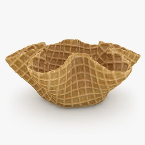 Waffle Bowl Shape 1 3D