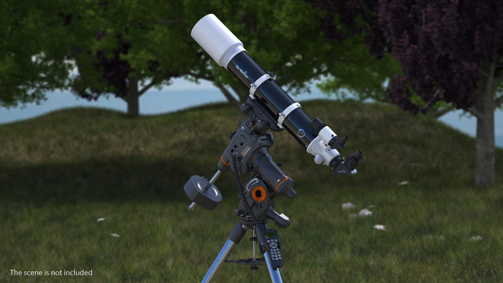 3D sky-watcher 120ed telescope celestron model https://p.turbosquid.com/ts-thumb/pf/ESHwNc/jjyGlVsR/skywatcher120edtelescopewithcelestronequatorialmounttripodc4dmodel004/jpg/1539388371/1920x1080/fit_q87/864a945410a568d5ca35ceaa7dde754c03d2a84a/skywatcher120edtelescopewithcelestronequatorialmounttripodc4dmodel004.jpg
