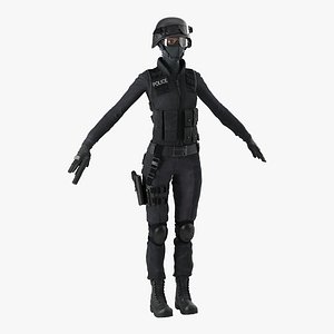 SWAT Woman 1 3D Model