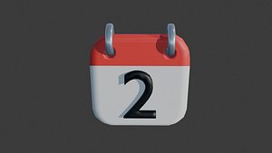 3D model calender icon 2