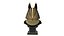 Anubis Bust Sculpture 3D Model Quad Mesh