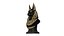 Anubis Bust Sculpture 3D Model Quad Mesh