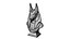 Anubis Bust Sculpture 3D Model Quad Mesh