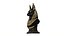 Anubis Bust Sculpture 3D Model Quad Mesh
