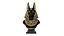 Anubis Bust Sculpture 3D Model Quad Mesh