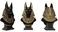 Anubis Bust Sculpture 3D Model Quad Mesh