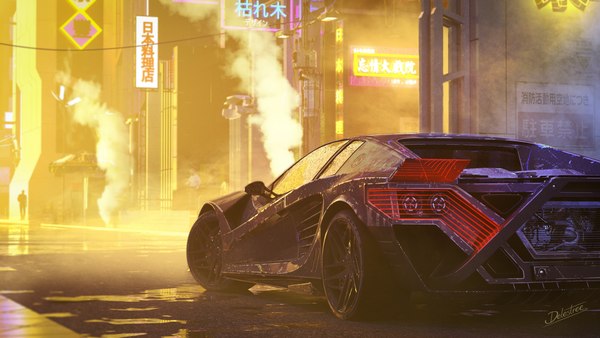 3D Модель Концепция Автомобиля Киберпанк - TurboSquid 1654690