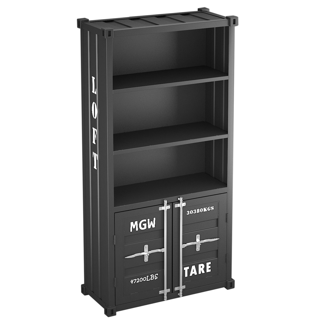 Sea Container Bookcase 3d Model