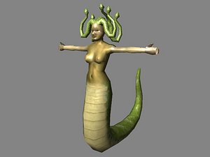 medusa mythological creature 3d model