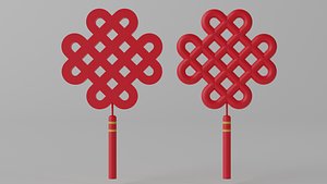 Cartoon Chinese Knot 3D model