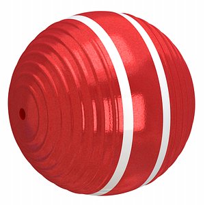 3D model croquet ball red