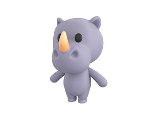 3D model rhino character
