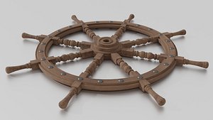 3D ship wheel model