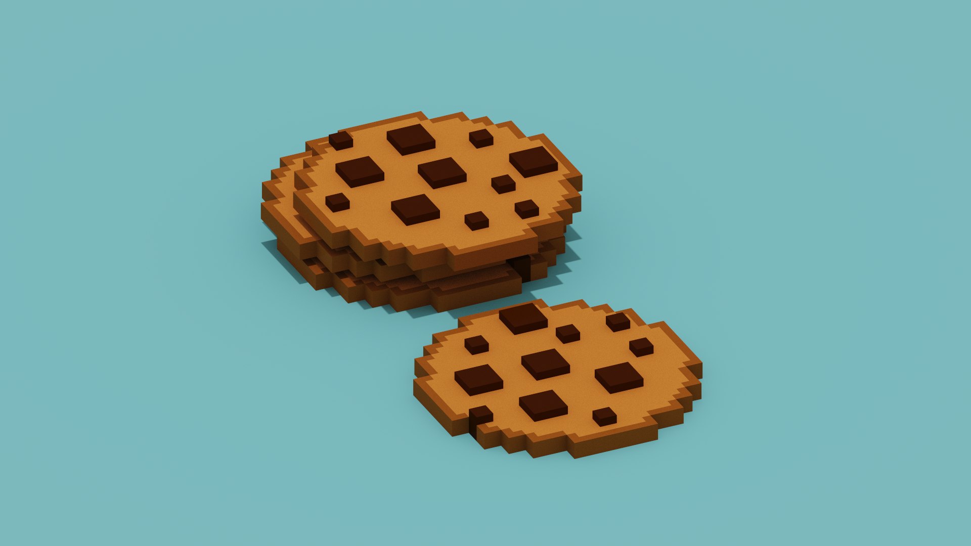 3D Voxel Cookie model https://p.turbosquid.com/ts-thumb/pf/sqi58T/3H/spin202304281318590009/png/1682678883/1920x1080/fit_q87/291f41b8c544a5ab3196d7ef1340ed7d8b86943c/spin202304281318590009.jpg
