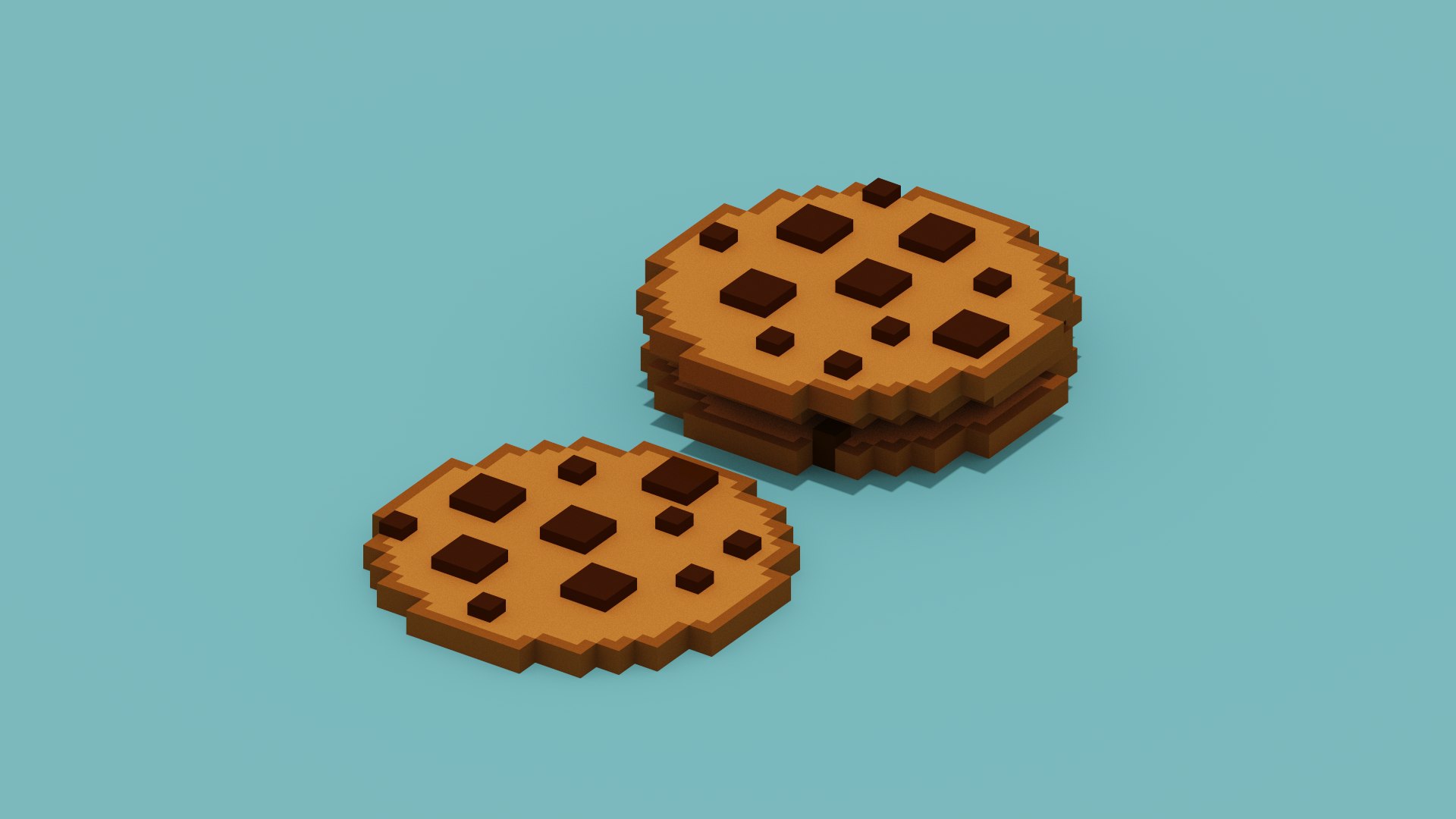 3D Voxel Cookie model https://p.turbosquid.com/ts-thumb/pf/sqi58T/zF/spin202304281318590011/png/1682678960/1920x1080/fit_q87/c7006ccdc30b1fcff8ec1f7ac024afa021fffc54/spin202304281318590011.jpg