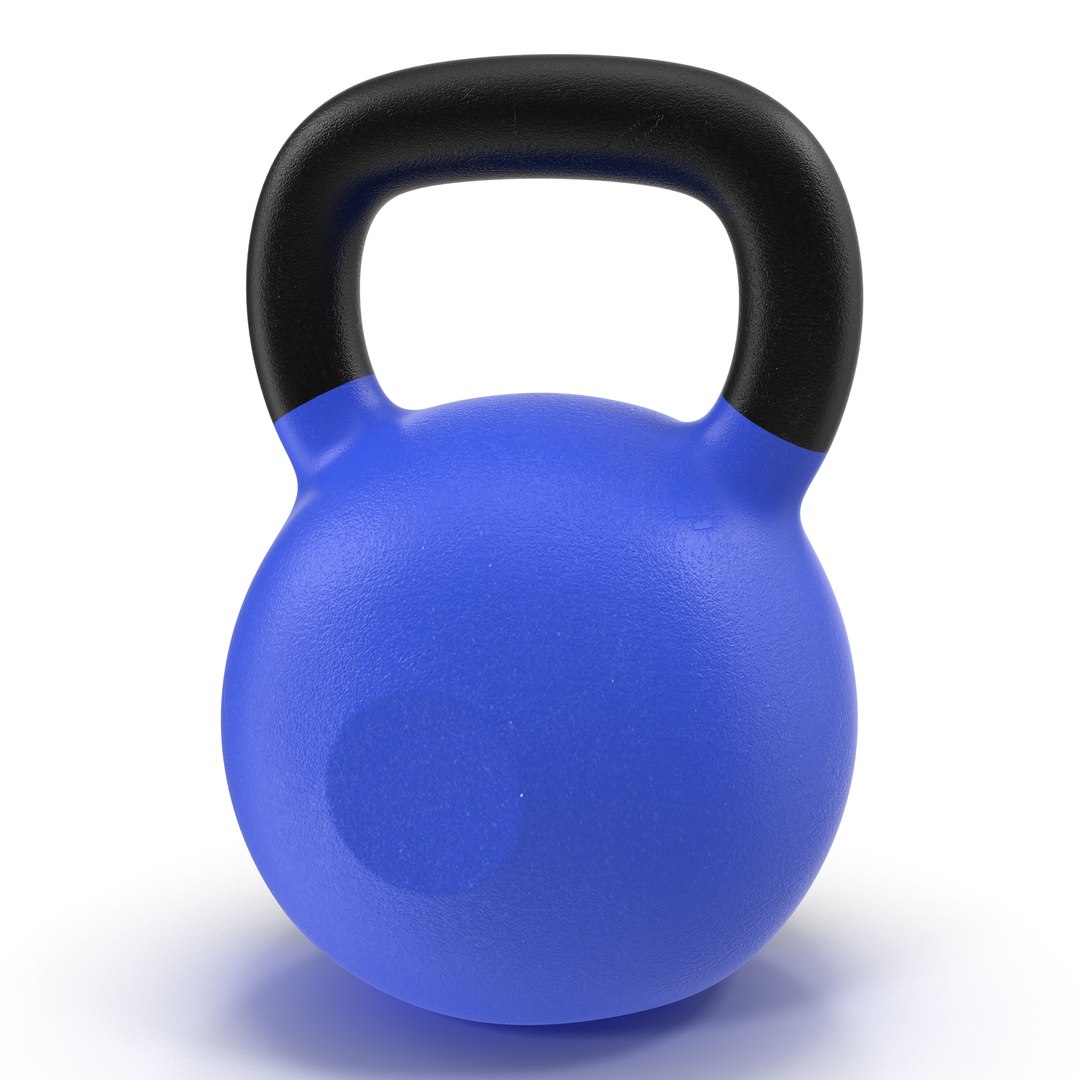 Kettlebell 2 Blue 3D model preview