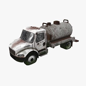 3D model abandoned truck car
