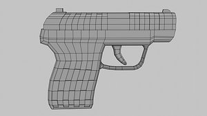 3D model Low poly Pocket Pistol
