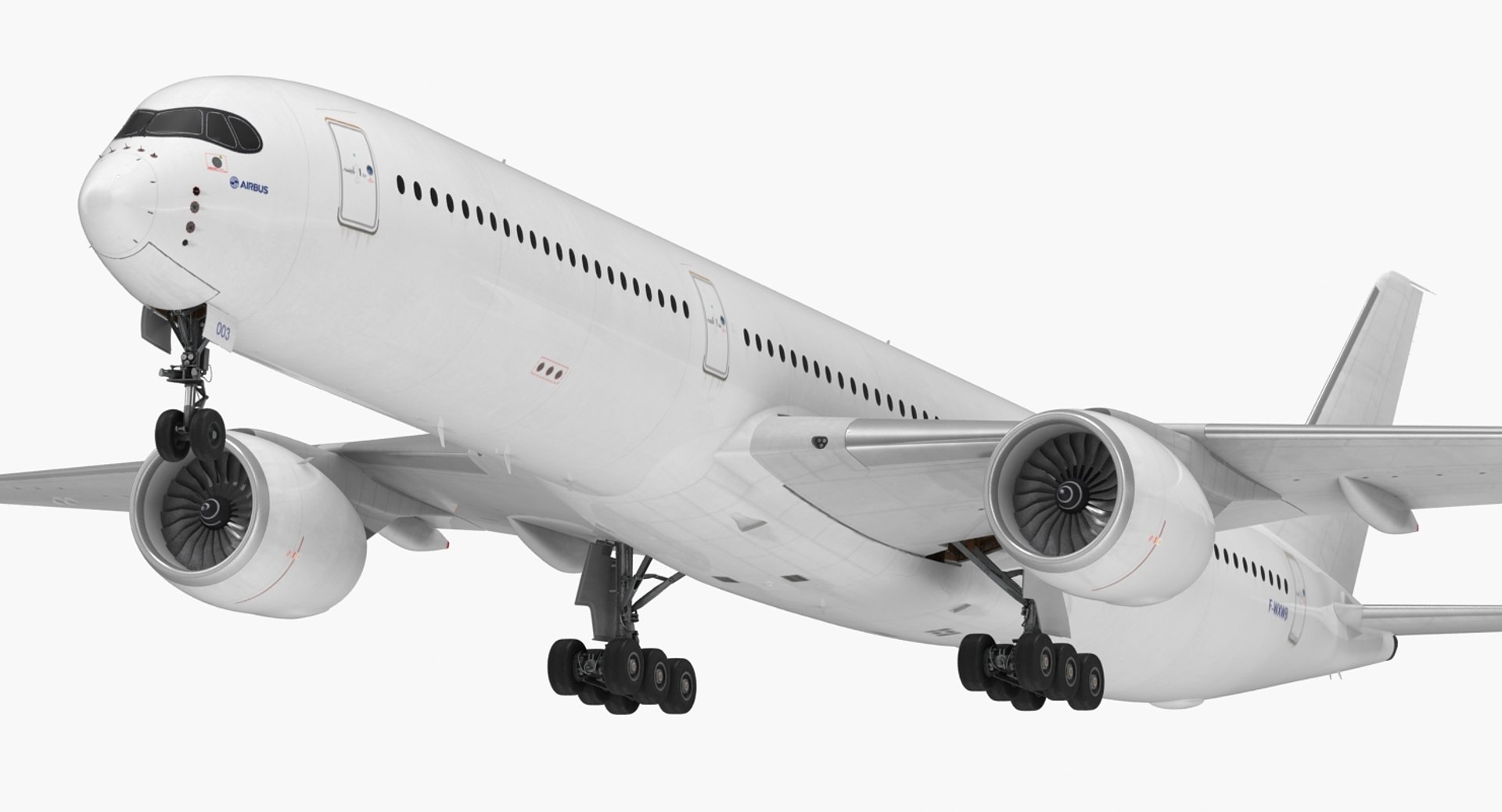 Airbus A350-1000 Generic 3D model preview