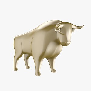 3D Bull Sculpture Wall Street model