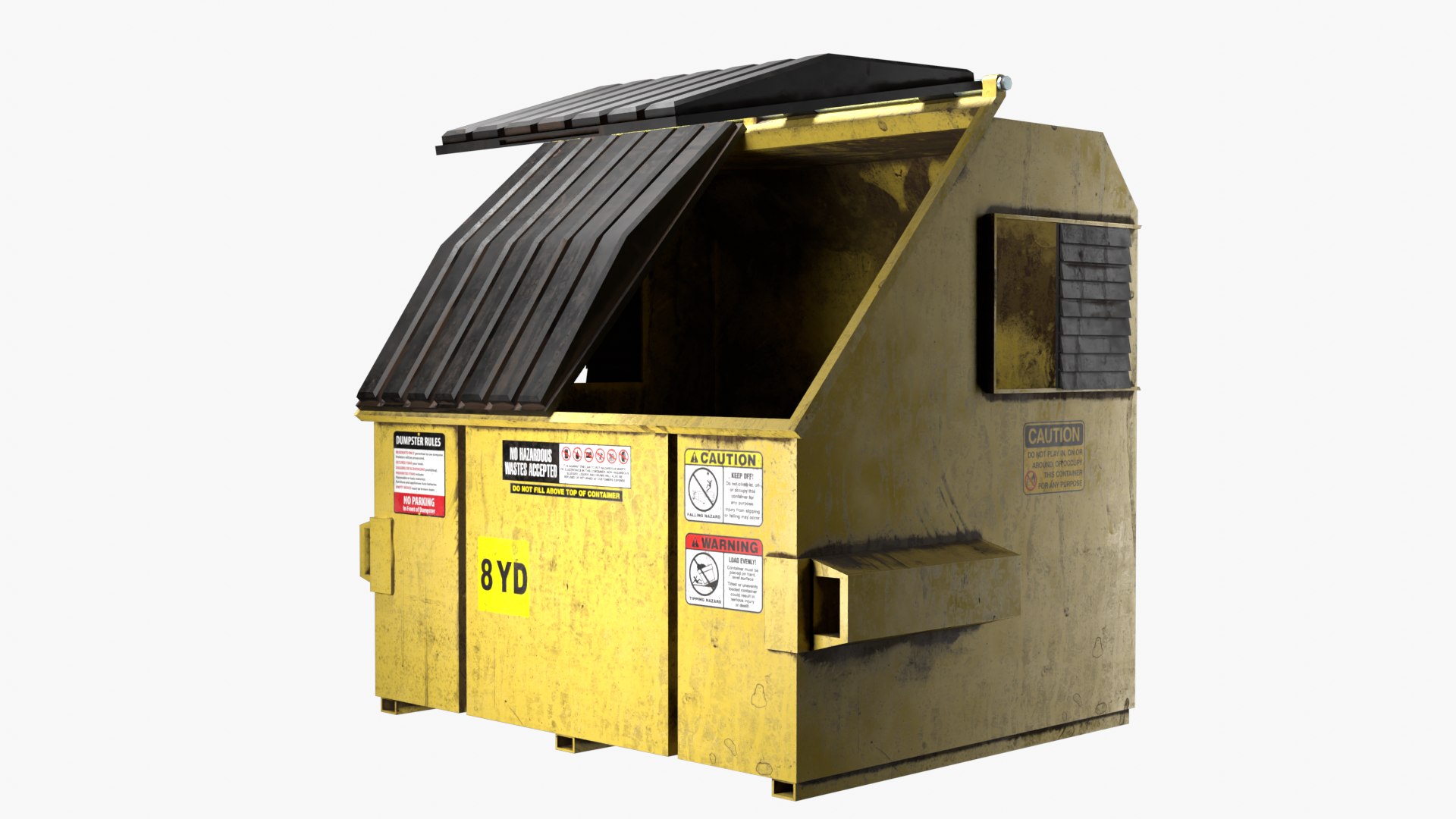 3D Yellow Dumpsters collection TurboSquid 2172138