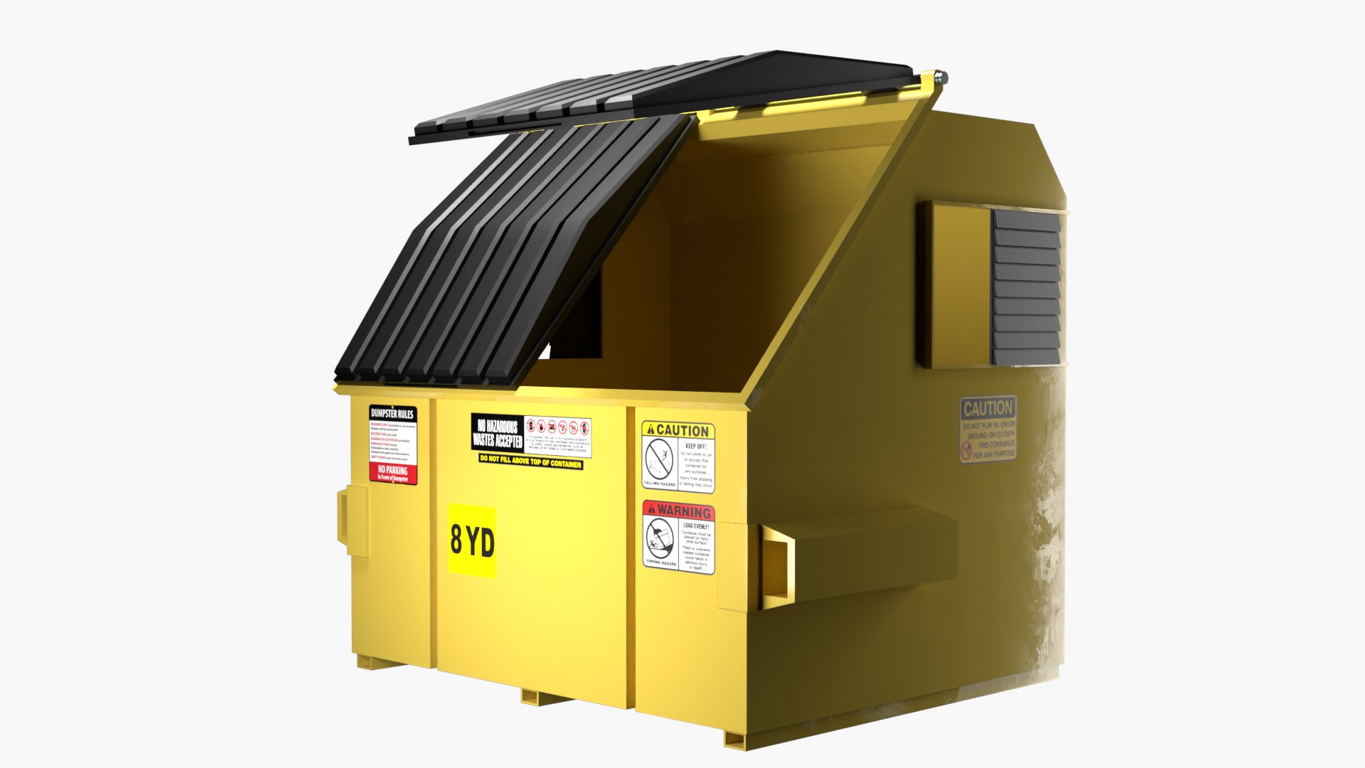 3D Yellow Dumpsters collection TurboSquid 2172138