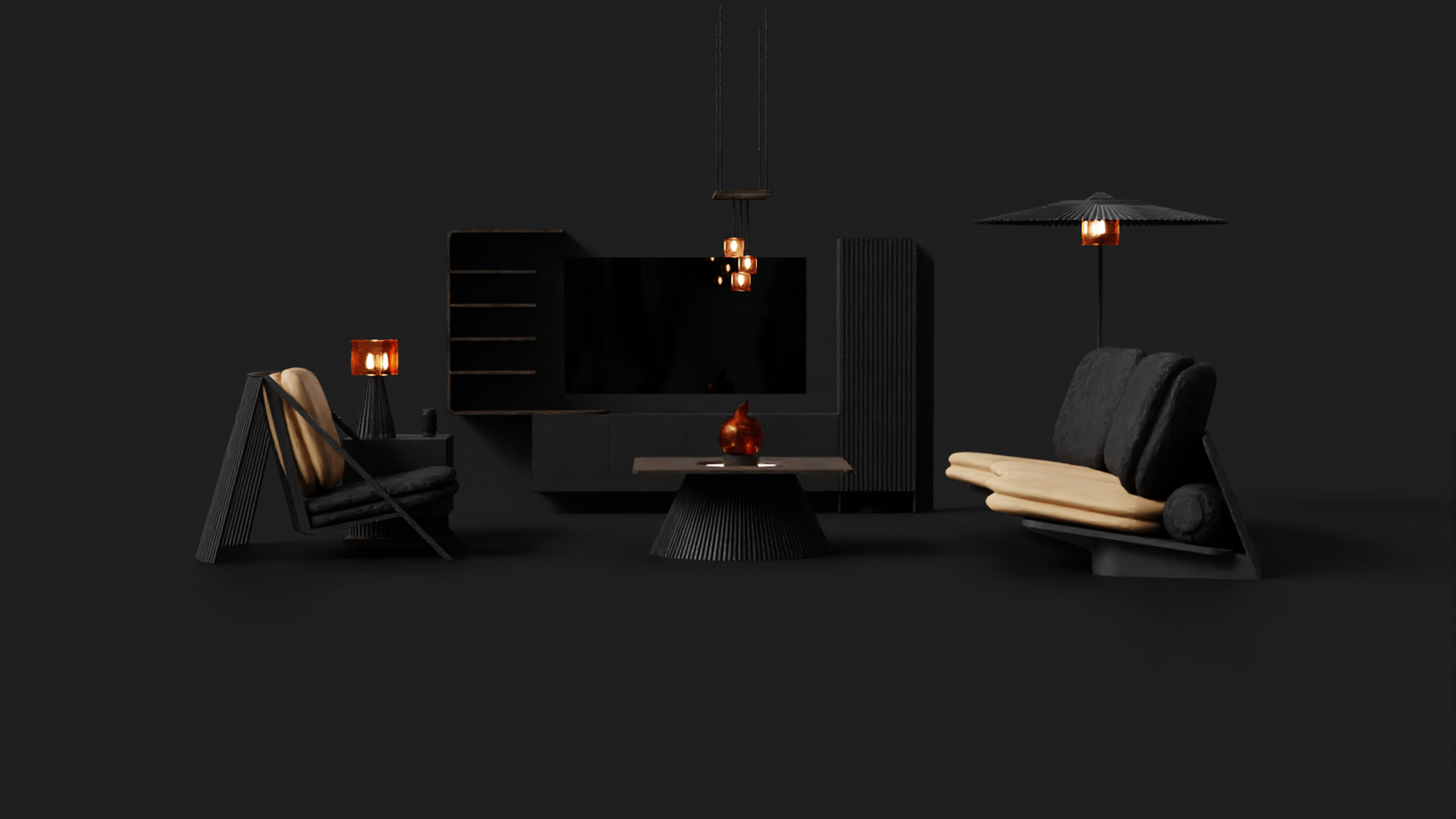 Modern Living Room Furniture Pack 3D - TurboSquid 2014860