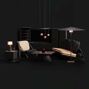 Modern Living Room Furniture Pack 3D