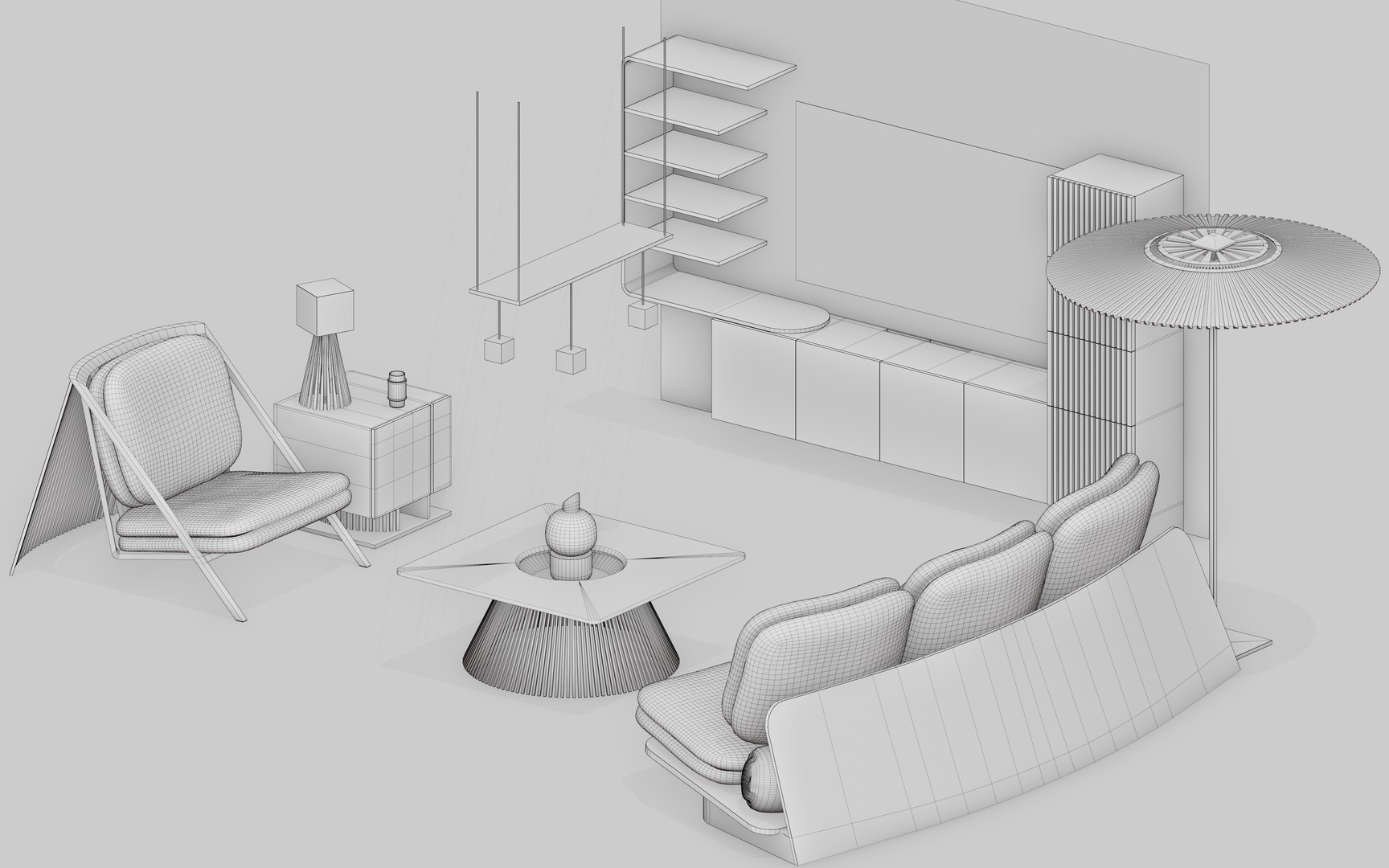Modern Living Room Furniture Pack 3D - TurboSquid 2014860