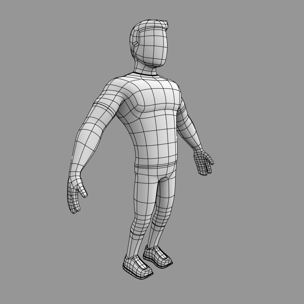 3d cartoon fitness man