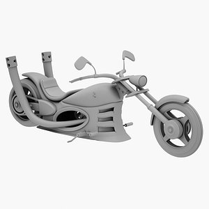 3D chopper motorcycle vehicle